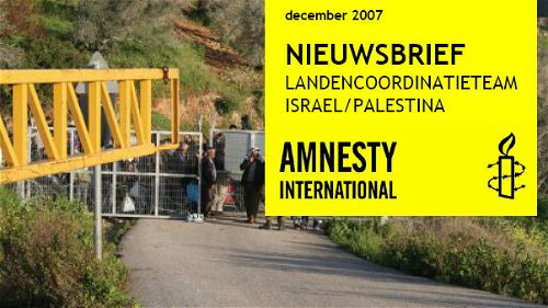 Nieuwsbrief Landenteam Israël/Palestina december 2007