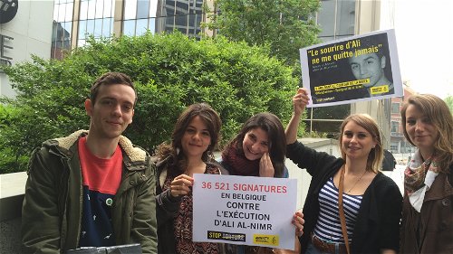 Amnesty overhandigt 37.000 handtekeningen voor de terdoodveroordeelde Saoedi Ali al-Nimr
