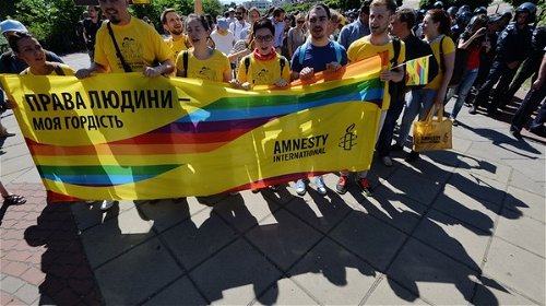 Grootschalige politiebescherming bij Gay Pride Oekraïne