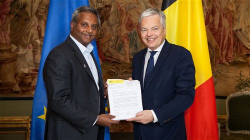 Ontmoeting minister Reynders en Amnesty’s secretaris-generaal Salil Shetty