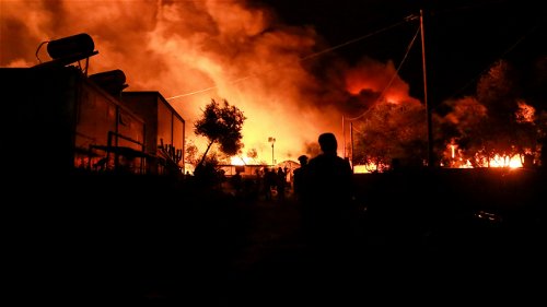 Griekenland/EU Brand vernietigt Moria: 12.500 mensen hebben nood aan veilige opvang